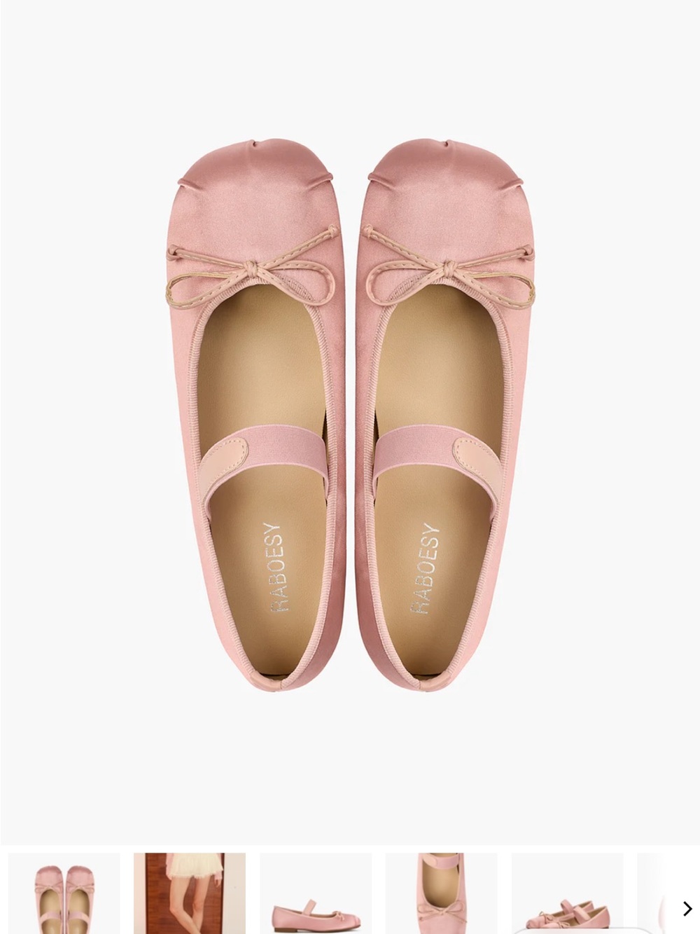 Pink Ballet Flats with Strap